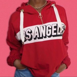 Forever 21 Los Angeles Half Zip Pullover